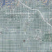 Hollywood California Map Print in Afternoon Style Zoomed In Close Up Showing Details