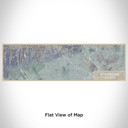 Flat View of Map Custom Hollywood California Map Enamel Mug in Afternoon