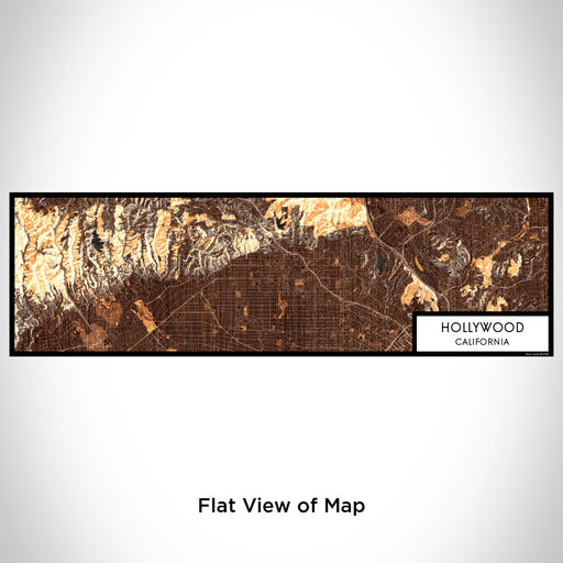 Flat View of Map Custom Hollywood California Map Enamel Mug in Ember