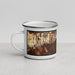 Left View Custom Hollywood California Map Enamel Mug in Ember