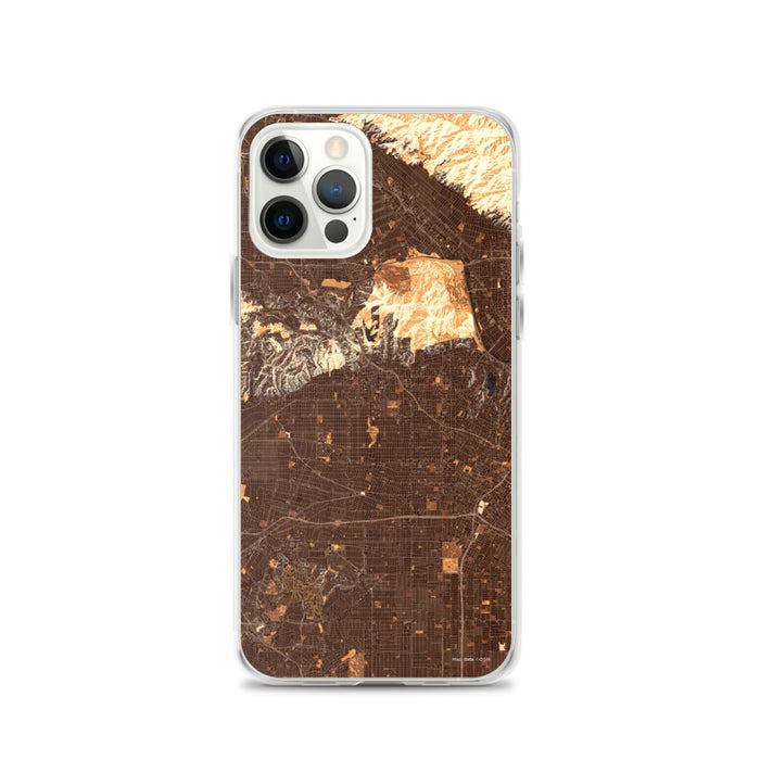 Custom Hollywood California Map iPhone 12 Pro Phone Case in Ember