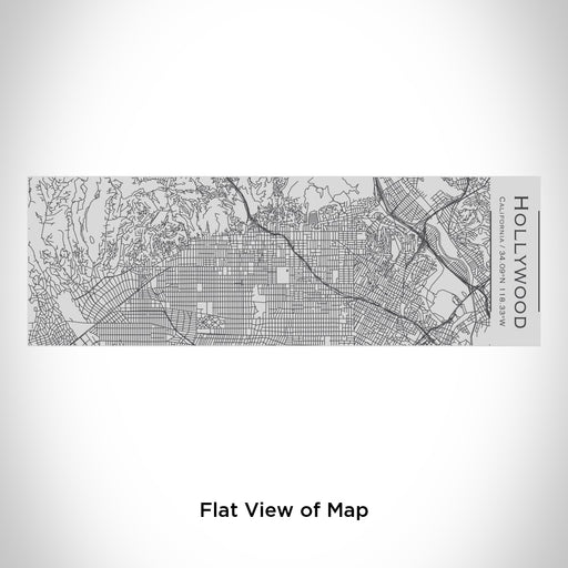 Rendered View of Hollywood California Map Engraving on 10oz Stainless Steel Insulated Cup with Sipping Lid