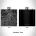 Rendered View of Hollywood California Map Engraving on 6oz Stainless Steel Flask in Black