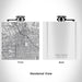 Rendered View of Hollywood California Map Engraving on 6oz Stainless Steel Flask in White