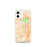 Custom Hollywood California Map iPhone 12 mini Phone Case in Watercolor