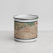 Front View Custom Hollywood California Map Enamel Mug in Woodblock