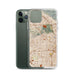Custom Hollywood California Map Phone Case in Woodblock on Table with Laptop and Plant
