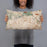 Person holding 20x12 Custom Hollywood California Map Throw Pillow in Woodblock