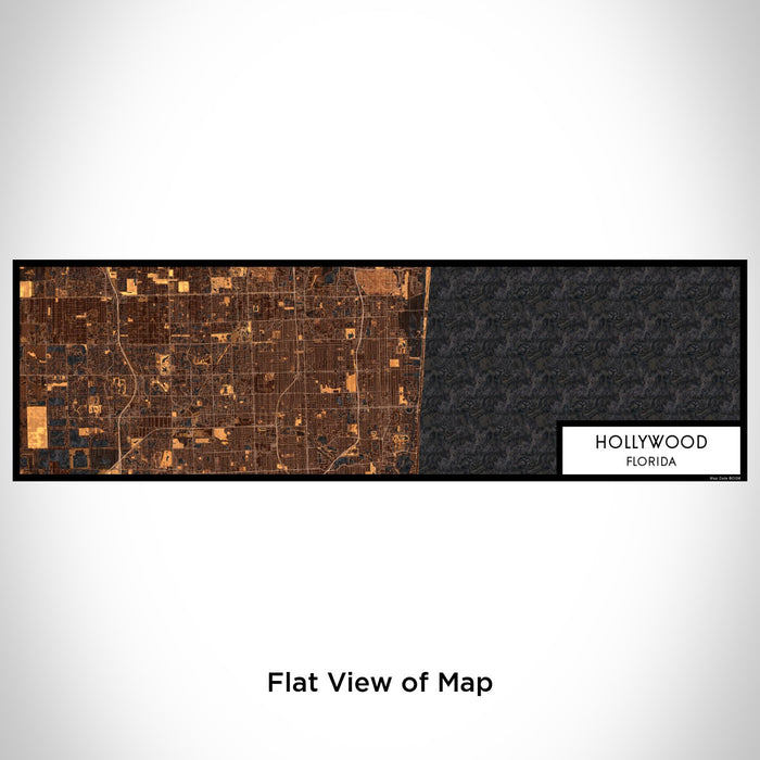 Flat View of Map Custom Hollywood Florida Map Enamel Mug in Ember