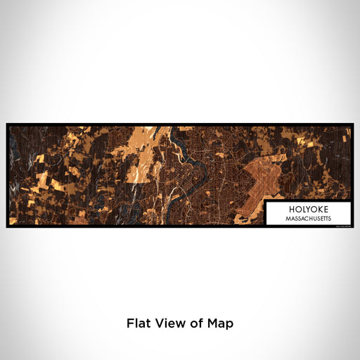 Flat View of Map Custom Holyoke Massachusetts Map Enamel Mug in Ember