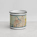 Front View Custom Holyoke Massachusetts Map Enamel Mug in Woodblock