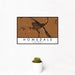 12x18 Homedale Idaho Map Print Landscape Orientation in Ember Style With Small Cactus Plant in White Planter
