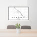 24x36 Homedale Idaho Map Print Lanscape Orientation in Classic Style Behind 2 Chairs Table and Potted Plant
