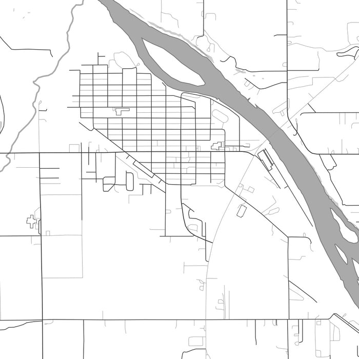 Homedale Idaho Map Print in Classic Style Zoomed In Close Up Showing Details