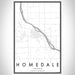 Homedale Idaho Map Print Portrait Orientation in Classic Style With Shaded Background