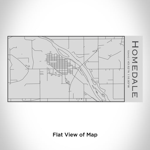 Rendered View of Homedale Idaho Map Engraving on 17oz Stainless Steel Insulated Cola Bottle