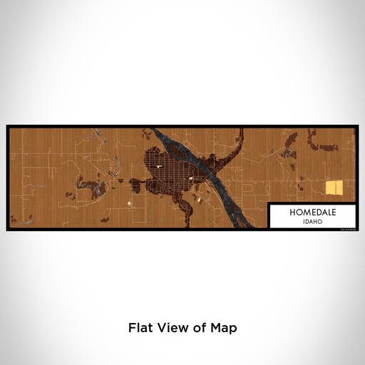 Flat View of Map Custom Homedale Idaho Map Enamel Mug in Ember