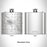 Rendered View of Homedale Idaho Map Engraving on 6oz Stainless Steel Flask