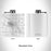 Rendered View of Homedale Idaho Map Engraving on 6oz Stainless Steel Flask in White