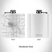 Rendered View of Homedale Idaho Map Engraving on 6oz Stainless Steel Flask in White