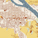 Homedale Idaho Map Print in Woodblock Style Zoomed In Close Up Showing Details