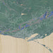 Homer Alaska Map Print in Afternoon Style Zoomed In Close Up Showing Details