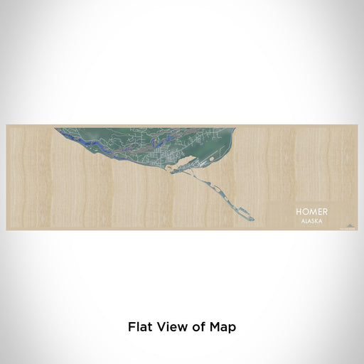 Flat View of Map Custom Homer Alaska Map Enamel Mug in Afternoon