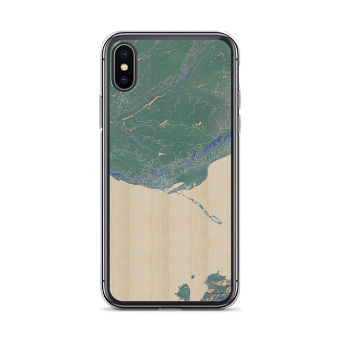 Custom iPhone X/XS Homer Alaska Map Phone Case in Afternoon