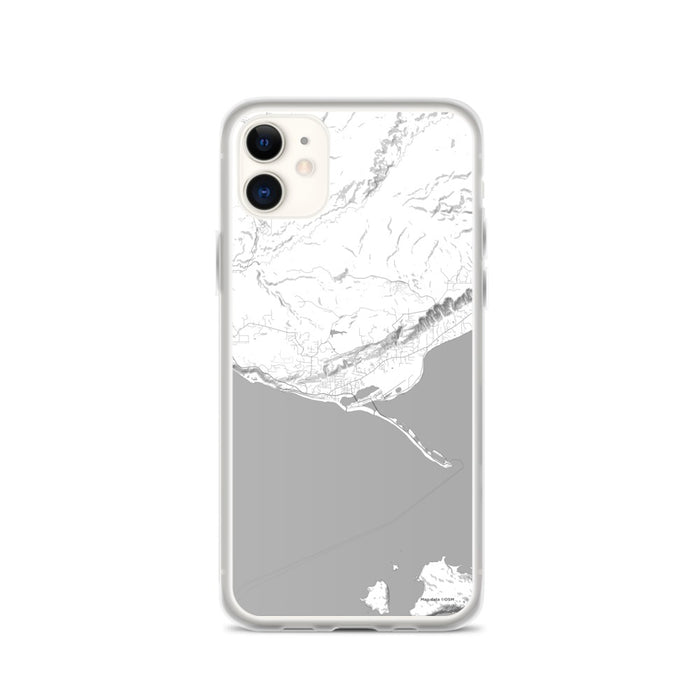 Custom iPhone 11 Homer Alaska Map Phone Case in Classic