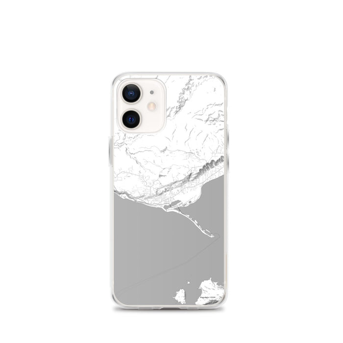 Custom iPhone 12 mini Homer Alaska Map Phone Case in Classic
