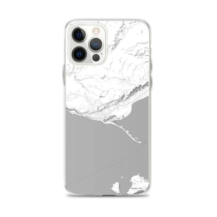 Custom iPhone 12 Pro Max Homer Alaska Map Phone Case in Classic