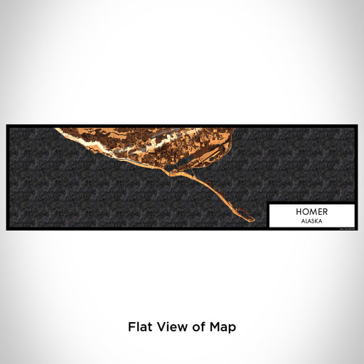 Flat View of Map Custom Homer Alaska Map Enamel Mug in Ember