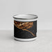 Front View Custom Homer Alaska Map Enamel Mug in Ember