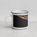 Left View Custom Homer Alaska Map Enamel Mug in Ember
