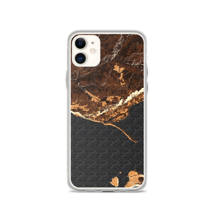 Custom iPhone 11 Homer Alaska Map Phone Case in Ember