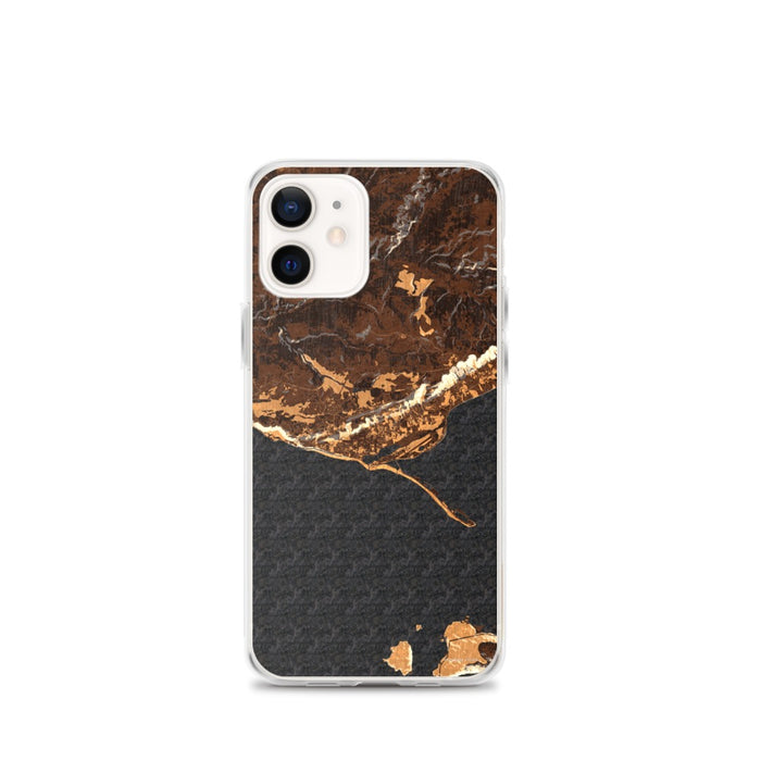 Custom iPhone 12 mini Homer Alaska Map Phone Case in Ember