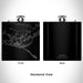 Rendered View of Homer Alaska Map Engraving on 6oz Stainless Steel Flask in Black