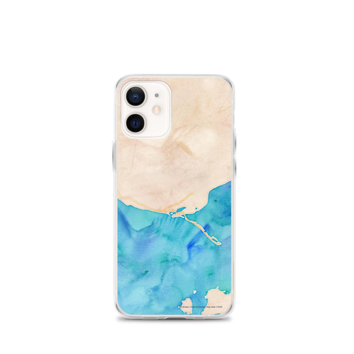 Custom iPhone 12 mini Homer Alaska Map Phone Case in Watercolor