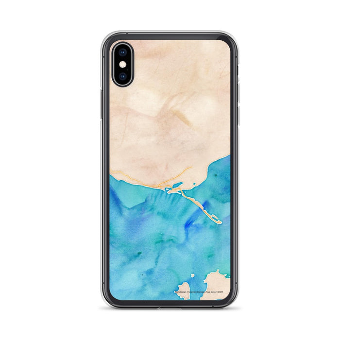 Custom iPhone XS Max Homer Alaska Map Phone Case in Watercolor
