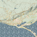 Homer Alaska Map Print in Woodblock Style Zoomed In Close Up Showing Details