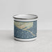 Front View Custom Homer Alaska Map Enamel Mug in Woodblock