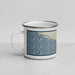 Left View Custom Homer Alaska Map Enamel Mug in Woodblock