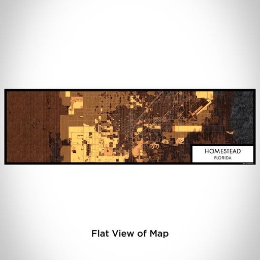 Flat View of Map Custom Homestead Florida Map Enamel Mug in Ember