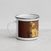 Left View Custom Homestead Florida Map Enamel Mug in Ember