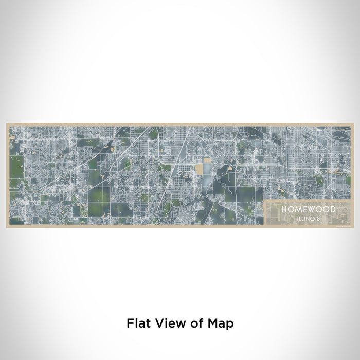 Flat View of Map Custom Homewood Illinois Map Enamel Mug in Afternoon