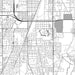 Homewood Illinois Map Print in Classic Style Zoomed In Close Up Showing Details