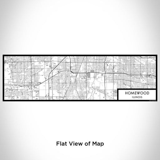 Flat View of Map Custom Homewood Illinois Map Enamel Mug in Classic