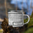 Right View Custom Homewood Illinois Map Enamel Mug in Classic on Grass With Trees in Background