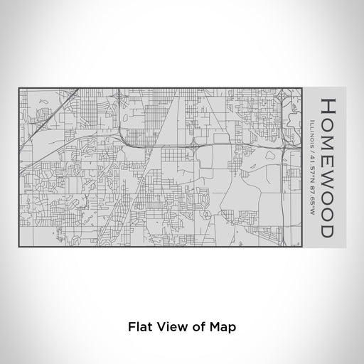 Rendered View of Homewood Illinois Map Engraving on 17oz Stainless Steel Insulated Cola Bottle