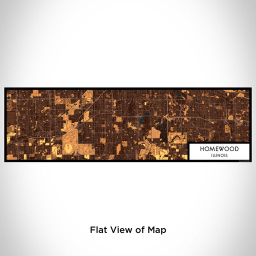 Flat View of Map Custom Homewood Illinois Map Enamel Mug in Ember